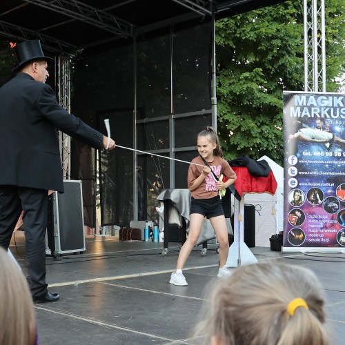Magik Markus i Dj Elektra na ustrzyckim Rynku